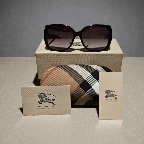 Burberry Accessories - Burberry Black Nova Check Sunglasses. NWT W/ COA